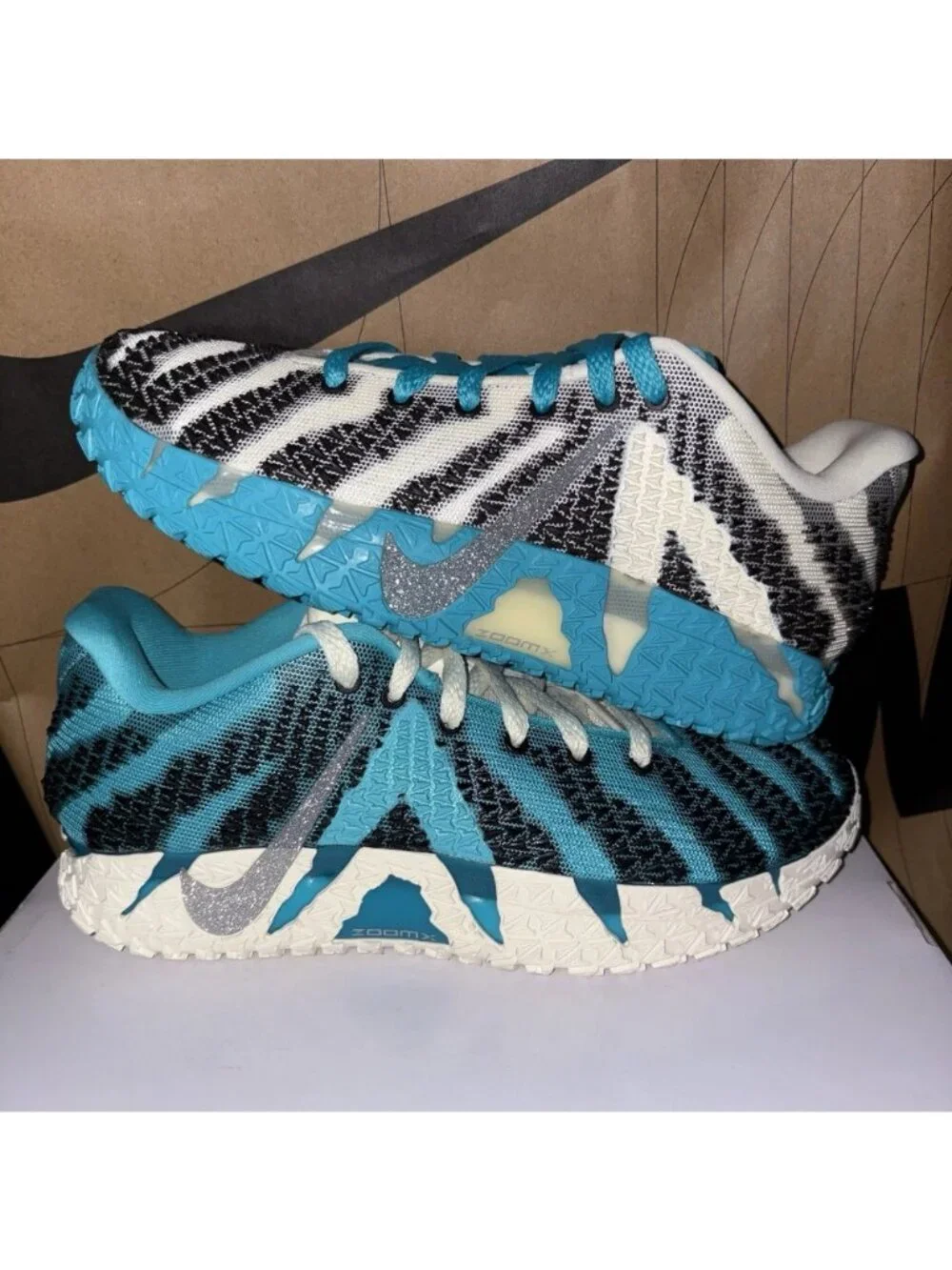 NEW Nike Ja 3 By You Mismatch Blue White IO7565-900 Men Size 7.5, Womens Size 9